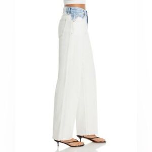 Pistola Bobbie Mid Rise Bleached Dio Waist Straight Jeans in Tidal Wave Size 26